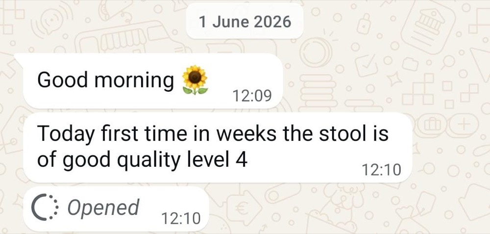 Patient WhatsApp message 4