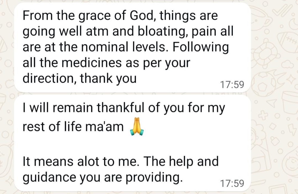 Patient WhatsApp message 6