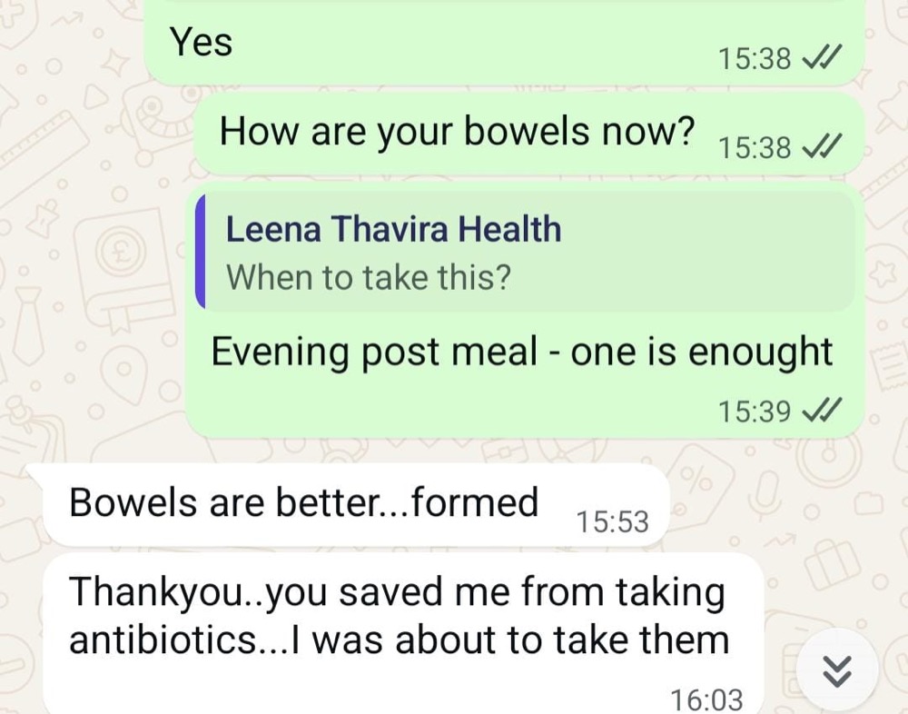 Patient WhatsApp message 7