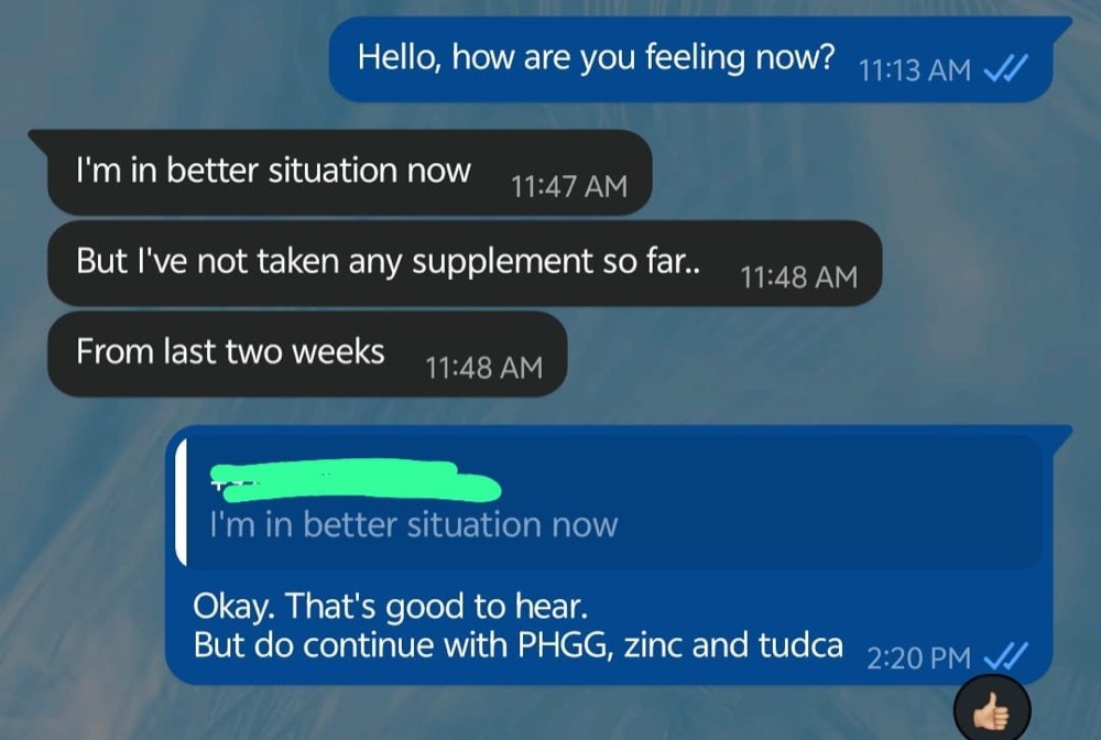 Patient WhatsApp message 9